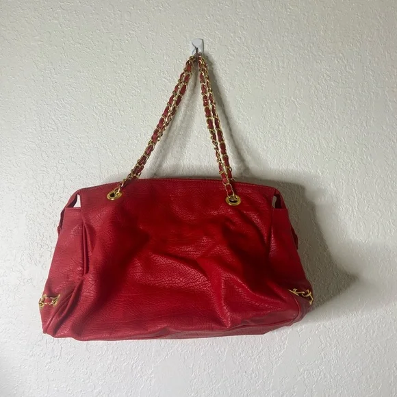 Mark. Vibrant Red Bag with Gold Details - Picture 5 of 11